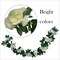 2 Pack Artificial Rose Vine Garland Fake Roses Flowers Plants Vines Hanging Floral Leaves Decoration for Wedding Party Table Garden Arch Wall Home Room Decor(White)